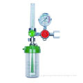 medical oxygen regulator with flow meter